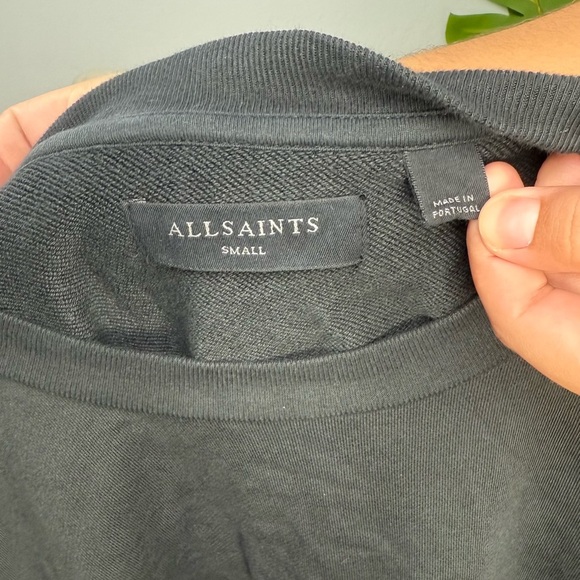 AllSaints Tierra Oversized Crewneck Black Size Small - Picture 7 of 9